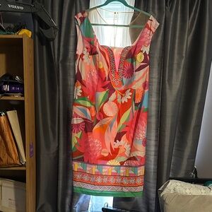 Colorful Floral Midi Dress